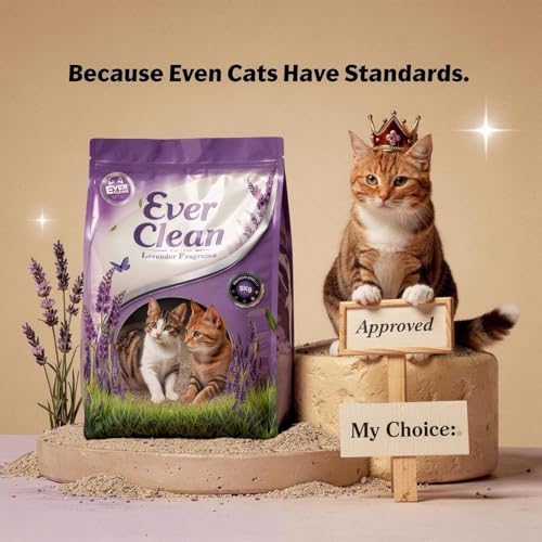 Image of Ever Clean Advanced Clumping Cat Litter Lavender Meadow Fresh Scent 20 KG Pack (Gray, 20KGS)