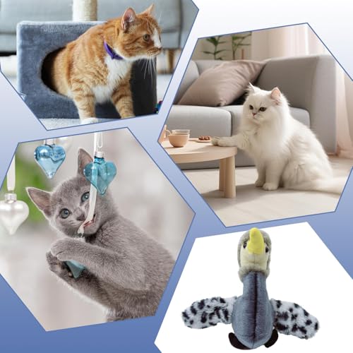Juguetes interactivos para gatos de interior para evitar aburrimiento con pato con aleteo 5