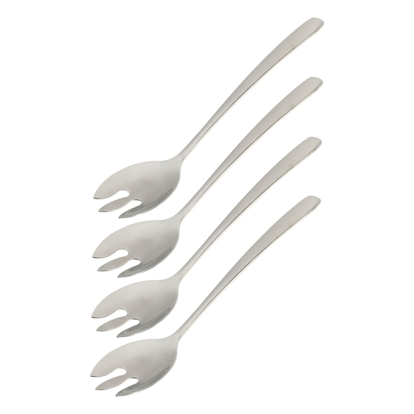 PHENOFICE Stainless Steel Salad Forks 4 Piece Set Long Handle Fruit Skewers for Appetizers Dinner
