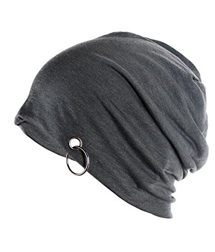 Gajraj Unisex Cotton Grey Slouchy Beanie