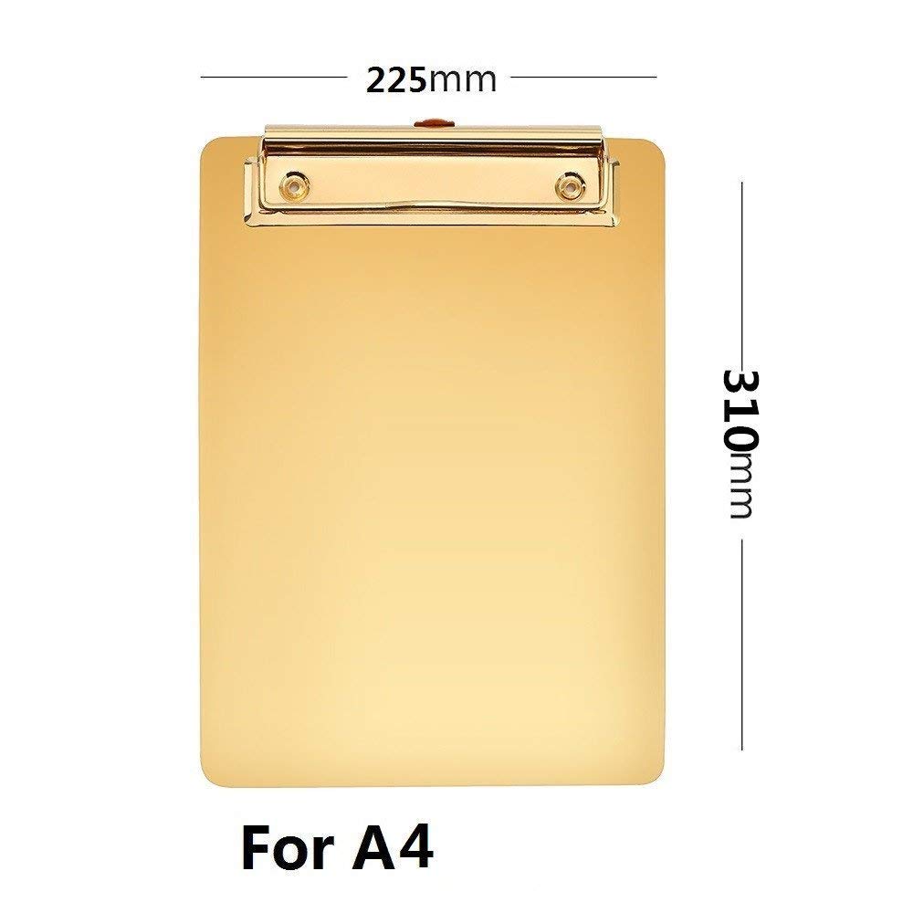 Klemmbrett, A4, Edelstahl, Metall, für Menüs, Schreibblock, Büro-Organizer mit Loch zum Aufhängen, 31,8 x 22,6 cm, 538,6 ml, 12 Stück