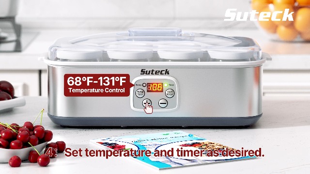 ヨギニフード Amazon.com: Suteck Yogurt Maker with 8 Glass Jars, Time & Temp