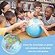 Leuchtglobus, Globus, Kinderglobus, 2 Stücke Schülerglobus, Kinder-Globus, Orbit Globes, Englische Karte Globus, Aufblasbare Globen, für Schule, Zuhause und Büro (16 Zoll)