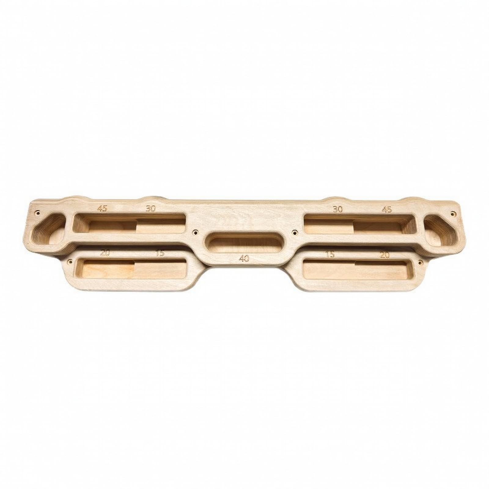 Milageto Fingerboard Abedul con Redonados Tabla Entrenamiento Fuerza dos Compacto para Inrior