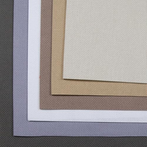 Image of KCS 6 pc of 12 inch x 18 inch (30cmx45cm) Counted Cotton Aida Cloth Cross Stitch Fabric (18CT-F)