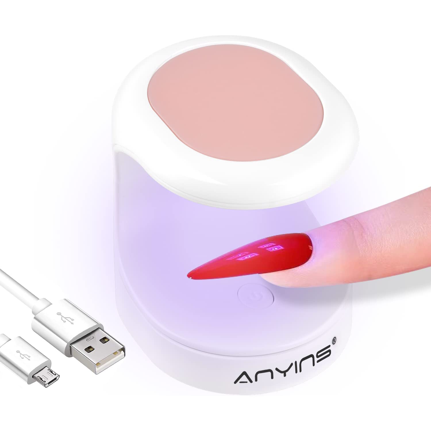 Mini luz UV para uñas de gel, luz UV para uñas, lámpara de uñas portátil UV de 16 W, lámpara UV profesional para uñas de gel, secador de uñas innovador para arte de uñas