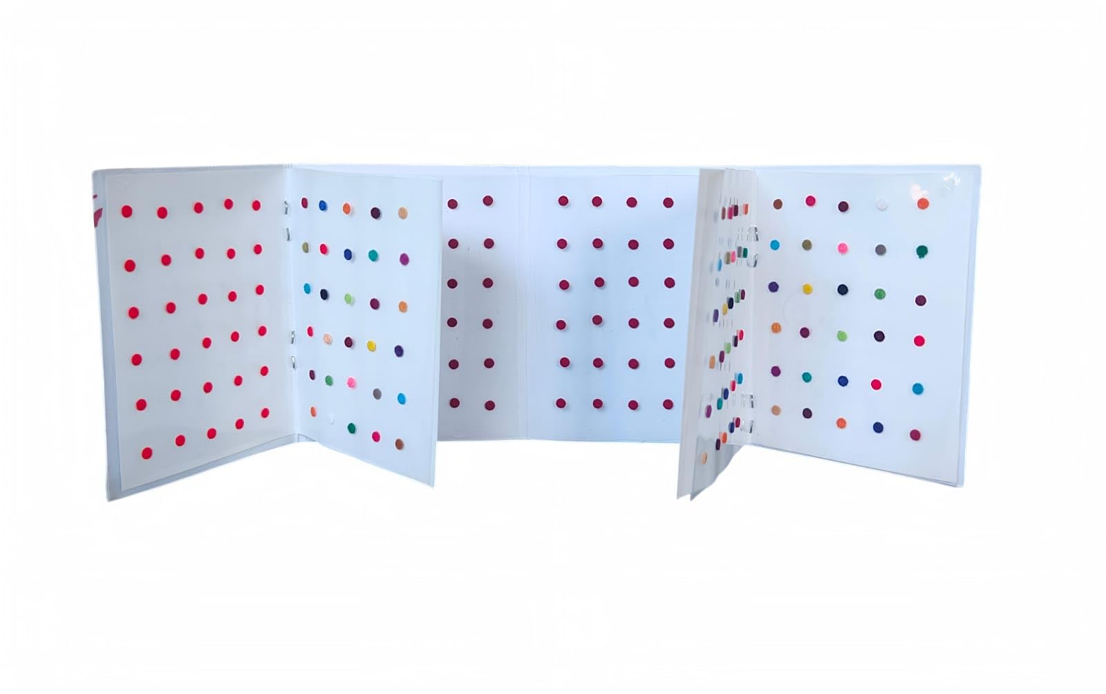 Qubix Premium Velvet Self-Adhesive Kumkum Bindis | Simple Plain Round Multicolour Bindiya | Spiral Bindi Booklet for Women (Multicolour, 2mm)-picture-31