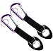 (2) Water Bottle Holders W/ Purple Aluminum Carabiner Attachments