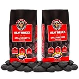[page_title]-Grill Republic Premium Grill Holzkohle Briketts mit Heisser Glut und Langer Brenndauer | Schnelles und Sicheres Anzünden | 100% Qualitätsgarantie (17 kg)