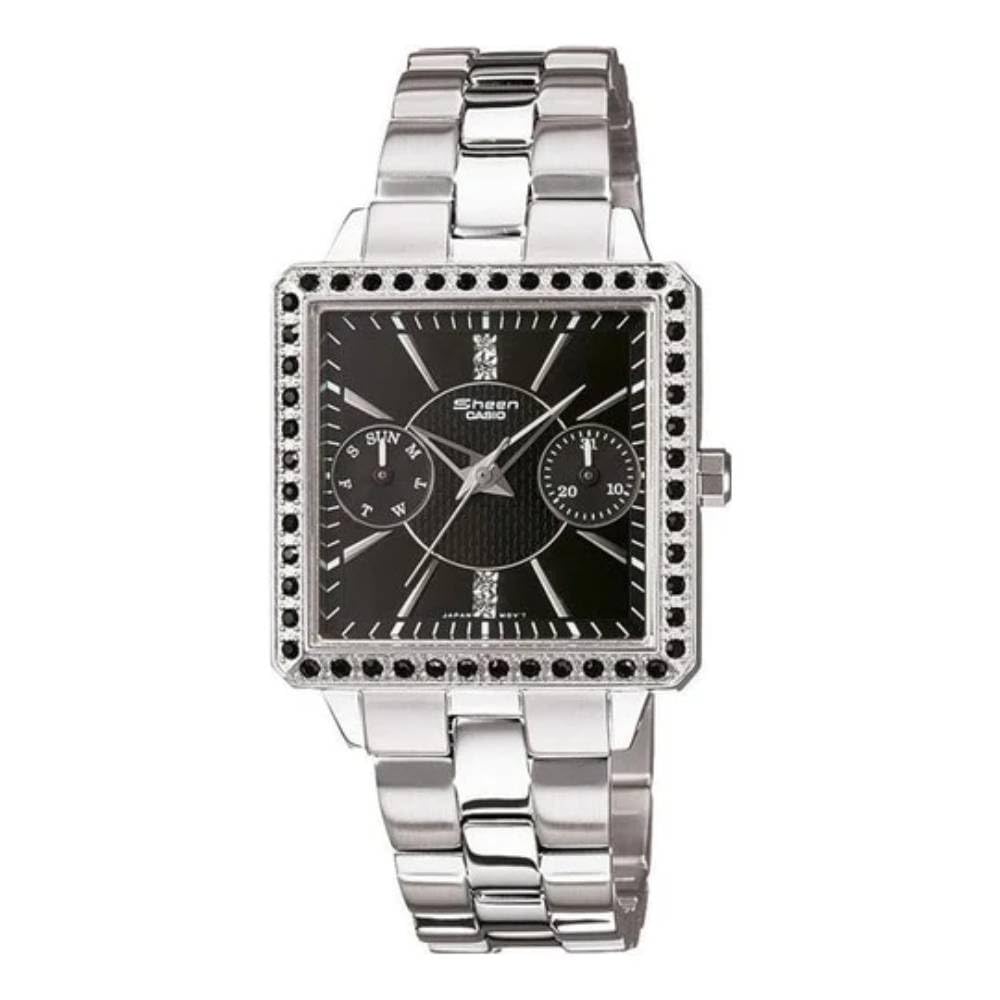 CasioAnalog Black Dial Stainless Steel Women's Watch SHN-3010D-1ADR