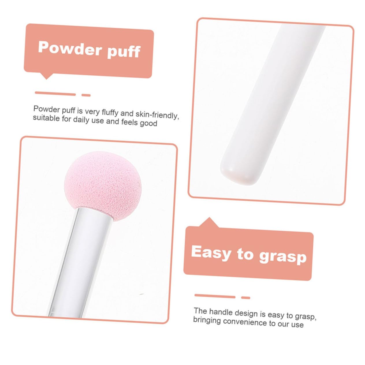 Healeved 20piezas Esponjas De Maquillaje Aplicadores De Fondo De Maquillaje De Para Uso Diario y Profesional Para Base y Mango