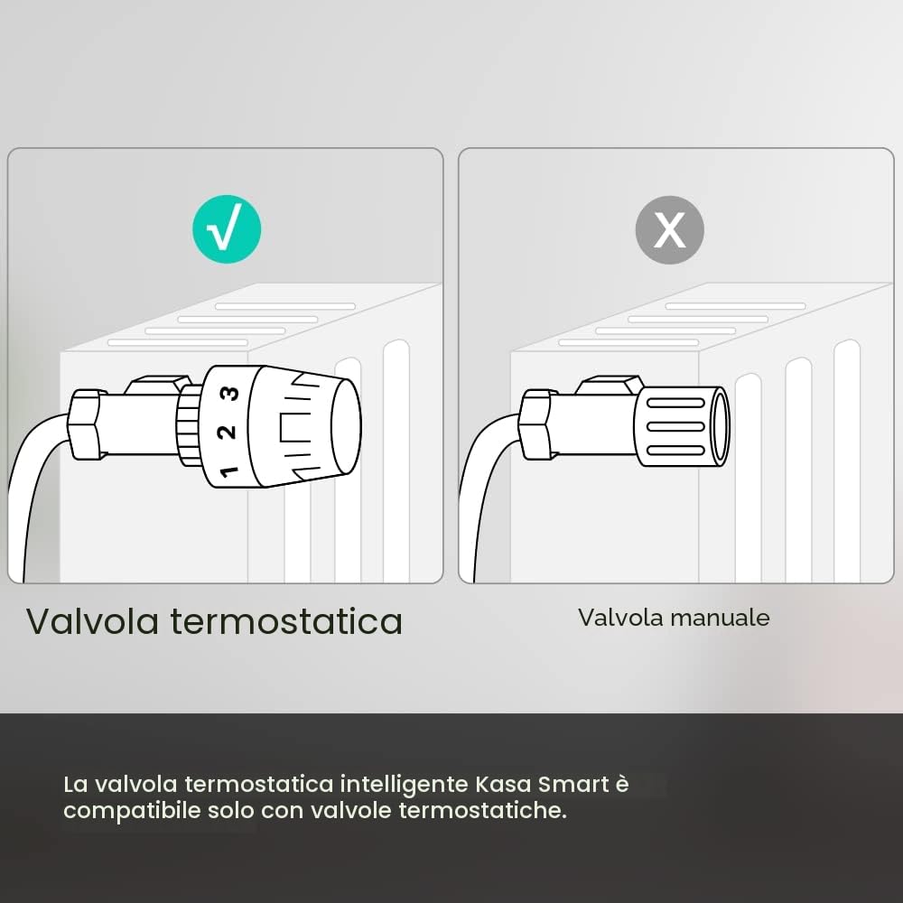 TP-Link Kasa, valvola termostato intelligente per radiatore, valvola intelligente per radiatore, risparmio energetico, display a LED, programma TRV, funziona con Alexa e Google Home, facile