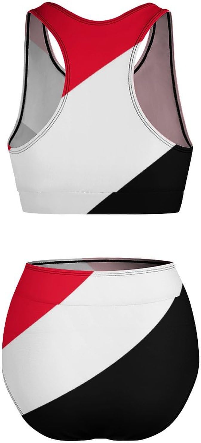 Womens 2 Piece Bikini Swimsuits Somalia Flag Retro Low Back Bathing Suits Bikini Two-Piece Swimsuits for Womens