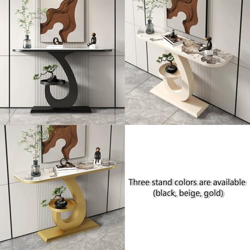 Mesa decorativa para pasillo y entrada estrecha que transforma salones de estilo granja 8