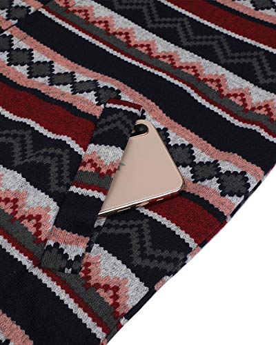 OUGES Strickjacken füR Damen Lang Cardigan Elegante Leicht Strickjacke Herbst Strickjackenpullover mit Taschen M
