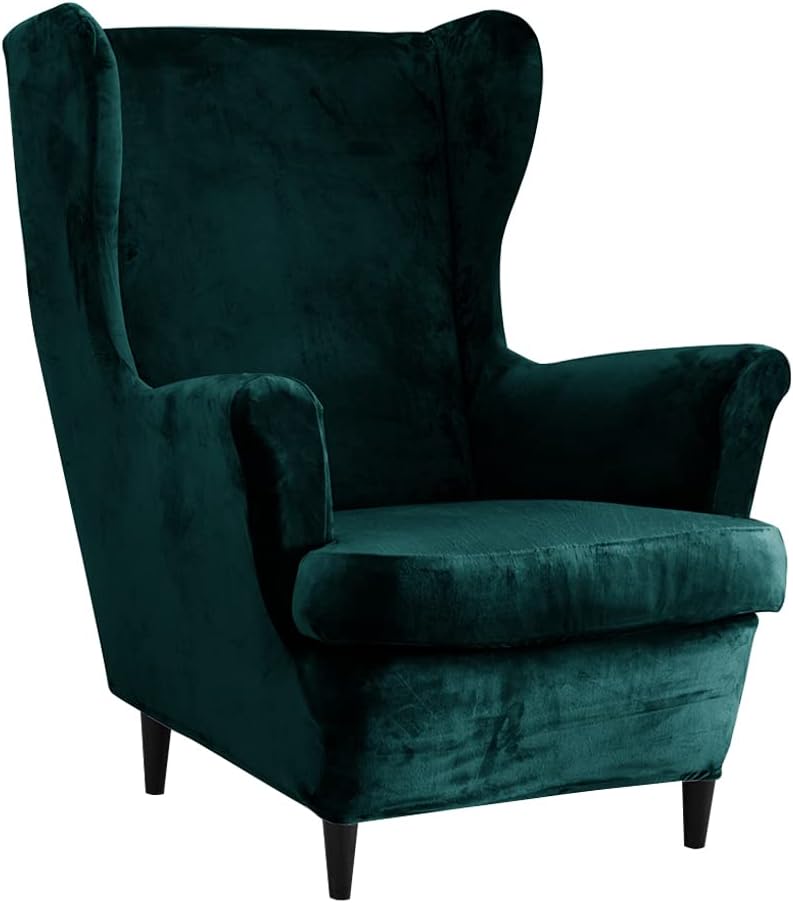 Wing Chair slipcovers for armchairs wingback Chair Covers Velvet Wing Chair Covers 2 Piece wingback Armchair Covers