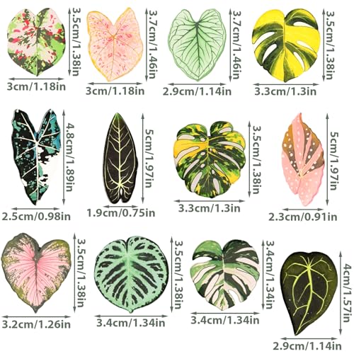 12 imanes decorativos en forma de hoja para nevera miniatura 2