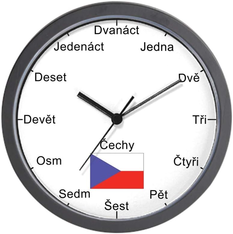 CafePress Czech Language 10" Wall Clock for Livingroom, Kitchen, or Office
