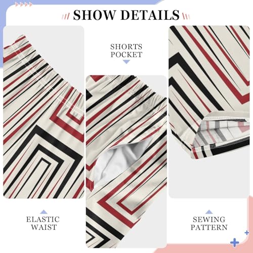 ZZXXB Geometry Print Boys Long Pants Soft Trousers Elastic Waist Kids Lounge Bottoms with Pockets S-XL4