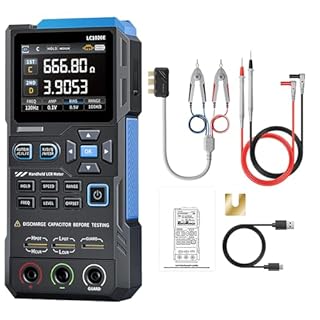 LC1020E Tester Digitale,LCR Meter Tester Digitale Portatile LCR Bridge Tester Condensatori Test di Capacità, Resistenza e Induttanza,Frequenza Regolabile da 100 Hz a 100 KHz, Blocco dati