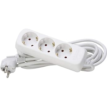kopp 128690659 3-way standard socket strip 5 m cable white
