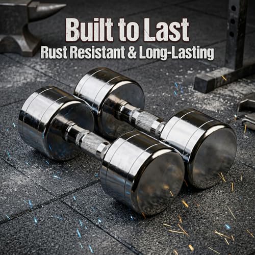 Image of Kizlo Pair of Steel Dumbbells(2.5KG - 10KG) Fixed Weight Dumbbell, Home Gym For Men And Women (Silver, 2.5KG X 2PCS)