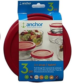 Anchor Hocking Replacement Lid 4 Cup / 946 ml, Set of 3 lids
