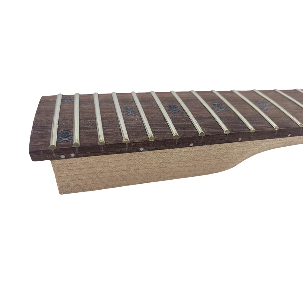 Gryf gitary 24 progi 25.5 cala odwrócona głowica drewno klonowe śruba na pięcie płetwa rekina wkładka DIY gitara