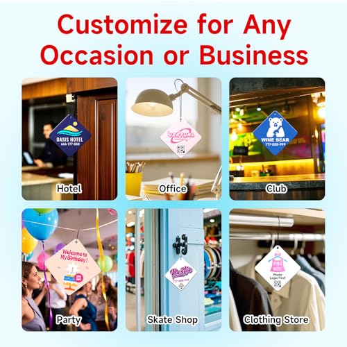 Image of Bulk Custom Car Air Fresheners with Logo or QR Code | Personalized Branded Gifts; 10-1000 Pcs Bulk Orders; Double-Sided Print; Scent Choice Available; Rhombus Shape