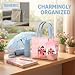 Gesteppte Tote Bag Geschenkset, 11 x 3,9 x 7,9 Zoll/28 x 10 x 20 cm, mit Regenschirm, Trinkflasche mit Strohhalm, Notizbuch, Geschenkset für Nurses Week & medizinisches Personal, Pink Flower Motiv