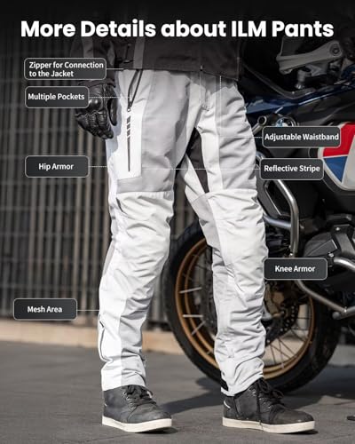 ILM Mesh Motorcycle Pants with CE Armor