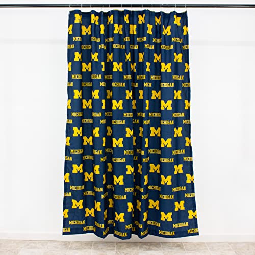 Image of College Covers Everything Comfy Michigan Wolverines Bright and Colorful Shower Curtain Cover 70 inch x 72 inch