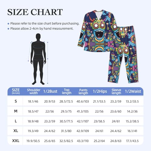 Pyjama homme manches longues MonsterMash en tissu doux