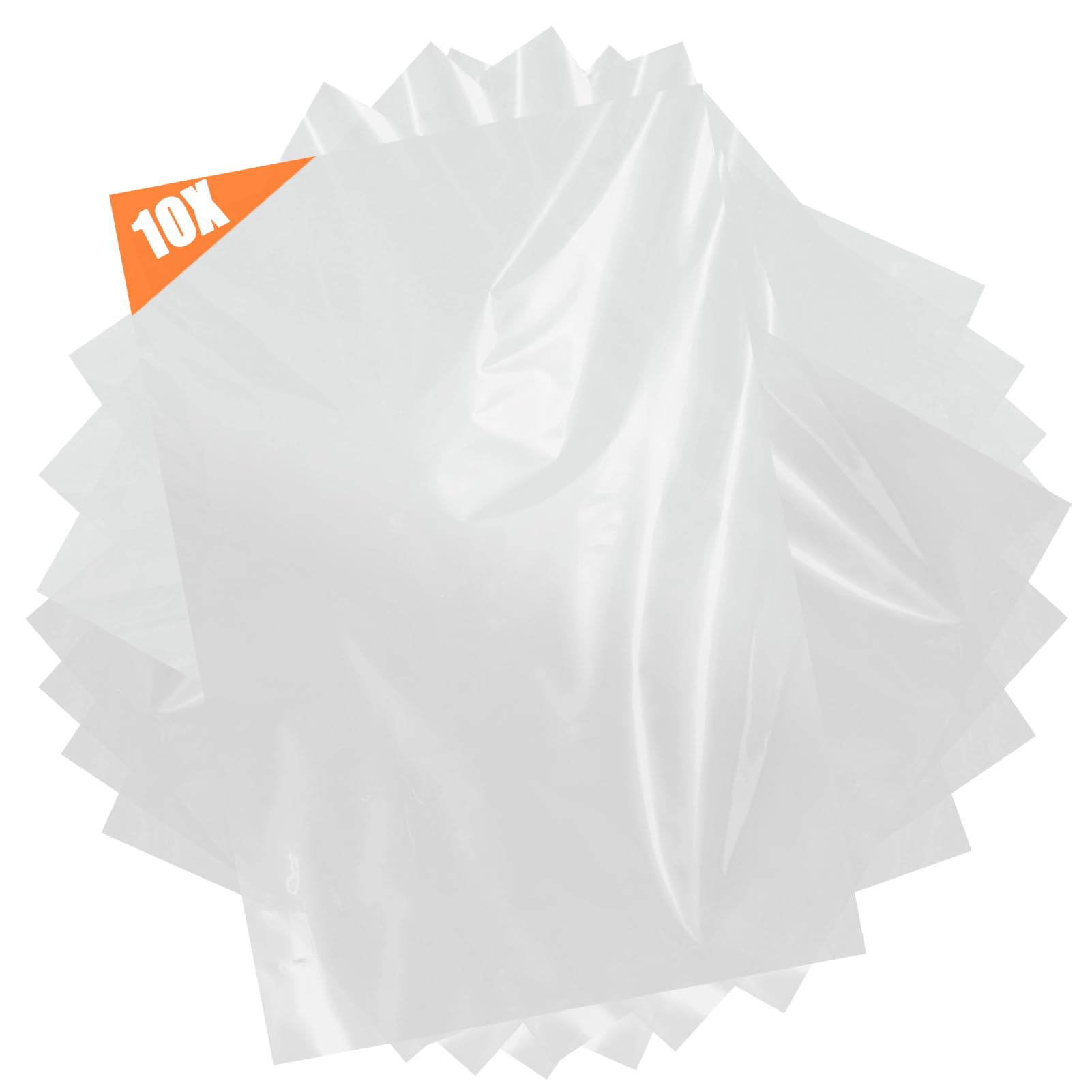 10 Sheets Crinkle Film for Sewing 30 x 21 cm - Crinkle Cloth with Mega Crinkle Sound - Rustling Paper as Sewing Accessories for Toys, Fabric Books & DIY Crafts, Washable & Versatile Sewing Application