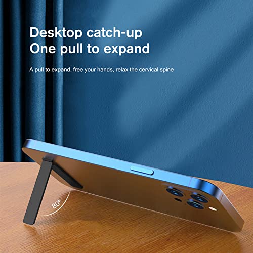 Wansurs [2 Pack] Mini Phone Kickstand Ultra-Thin Black Cell Phone Stick Stand, Folding Invisible Portable Metal Cell Phone Stand Holder For Desk #TOP3