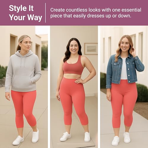 Image of SATINA High Waisted Leggings for Women - Comfortable and Stretchy in Versatile Sizes and Colors