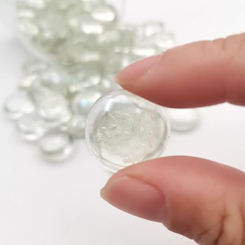 Miniatura 5 de Canicas de vidrio plano de 1 libra, relleno de jarrón para hoguera, guijarros de vidrio para plantas de interior, decoración de acuario, decoración