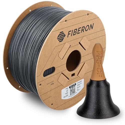 Image of Polymaker Fiberon PPS-CF10 Filament Black 1.75mm 3kg, Extreme Heat Resistance - Fiberon Carbon Fiber Reinforced PPS 3D Printing Filament Ideal for Molding