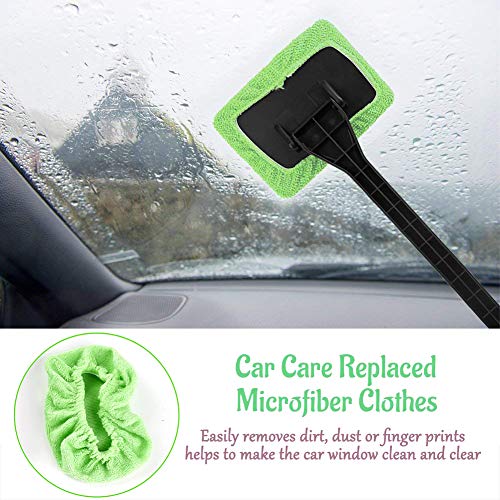 Silence Shopping Car Care Replaced Microfiber Clothes Windshield Cleaning Brush Durable Buffing Pad Cover Washable Polishing Bonnet Green Pack Of 5 #TOP3