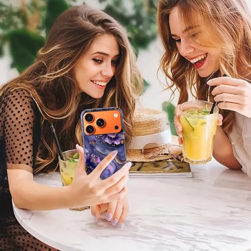 Coque iPhone 17 Pro Max marbre violet or finition premium - 7