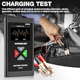KINGBOLEN Tester naładowania akumulatora samochodowego 12V, BM580 100-2000 CCA 2-220Ah Cyfrowy analizator do motocykli ATV SUV Łódź System rozruchowy