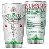 VAATOO Nurse Coffee Tumbler Nutrition Facts Design Retirement Birthday Gifts For Girls Kids Teens Wo