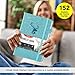 Address Book with Alphabetical Tabs, Hardcover Large Print Telephone and Address Book for Keeping Contacts Safe with Space for Important Website Passwords and Back Pocket 5'' x 7.6'' (Teal)