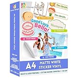 Dos autocollant puissant : doté d'un dos adhésif fiable, ce papier autocollant A4 pour impression adhère en toute sécurité aux surfaces lisses comme le plastique, le verre, le bois, le métal et la céramique. Il est excellent pour l'étiquetage de produits, les autocollants de bocaux personnalisés, les décalcomanies d'ordinateur portable et l'organisation des outils dans la maison.