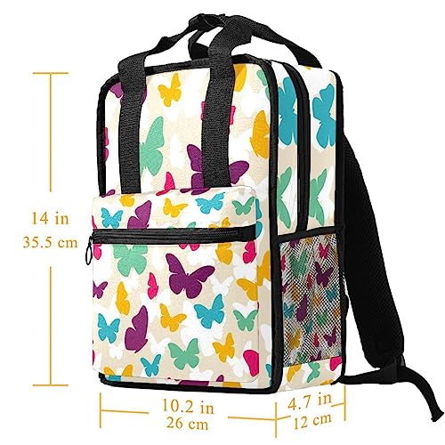 Sac à dos garçon papillon multicolore idéal pour l'école et sorties - 5