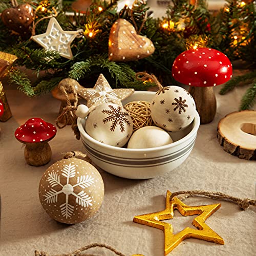 Sass & Belle Kraft Paper Snowflake Papier Mache Bauble - Image 2