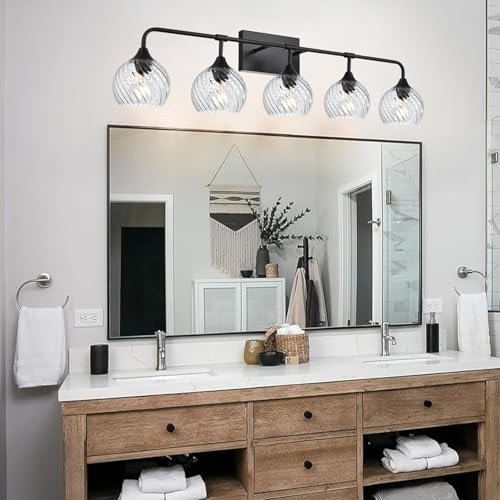 Image of Handblown Clear Hammered Glass Globe Shade- 1.65 inch Fitter Opening - Replacement Lamp Shade for Pendant Lights, Chandeliers, Wall Sconces, Vanity & Ceiling Fixtures (3 Pack)