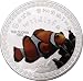 Chaenyu Cadeau commémoratif de pièce de Monnaie d'artisanat plaqué Argent 2014 Poisson océan Animal