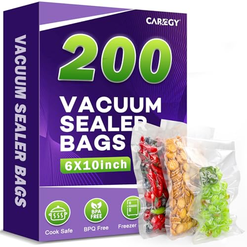 Image of CAREGY Vacuum Sealer Bags 200 Pint 6 inch x 10 inch