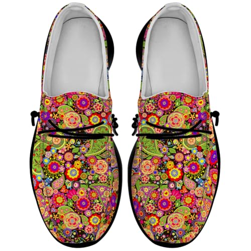 Quorax Slip-on Shoes for Women Men Paisley Loafers Casual Walking Shoes Gifts for Men Women